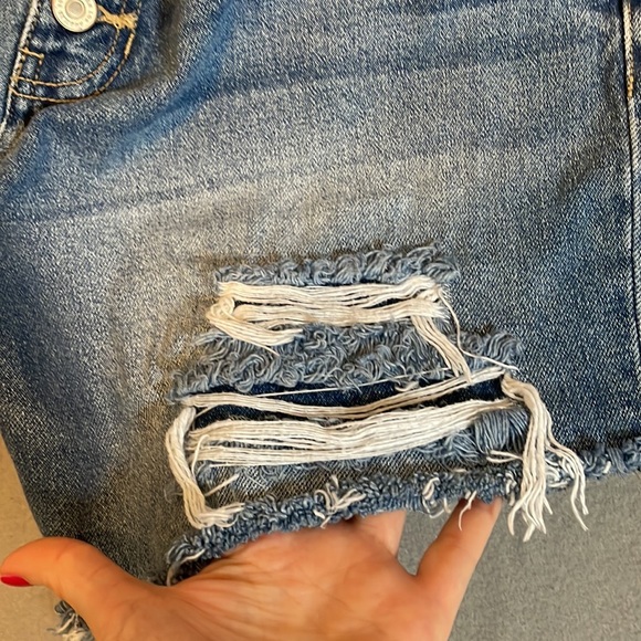 KanCan Jean Shorts Womens 13/30 Estilo Cut Offs Distressed Non Stretch Denim - Picture 7 of 14